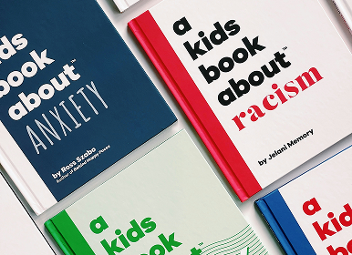 A teal magazine cover design mockup, photography