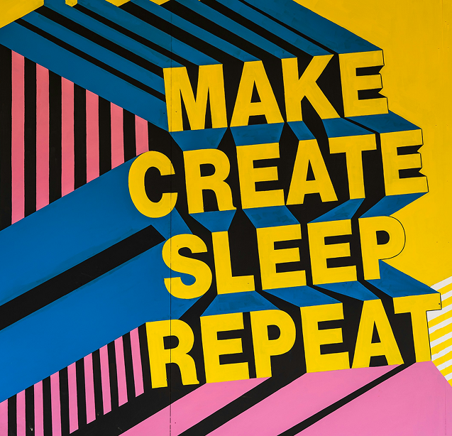 make create sleep repeat typography