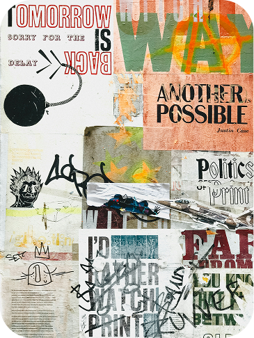 Collage artwork with 'Another Possible' text